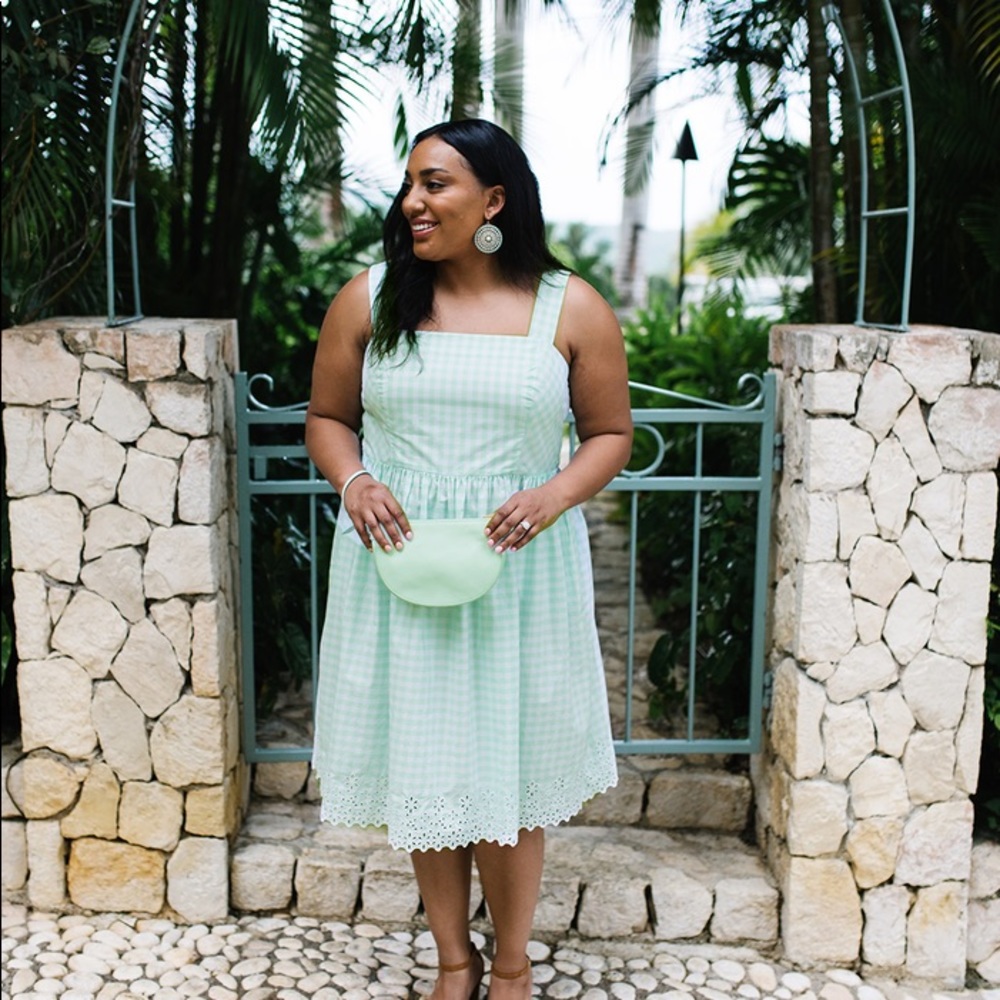 Draper James Embroidered Gingham Dress NWOT